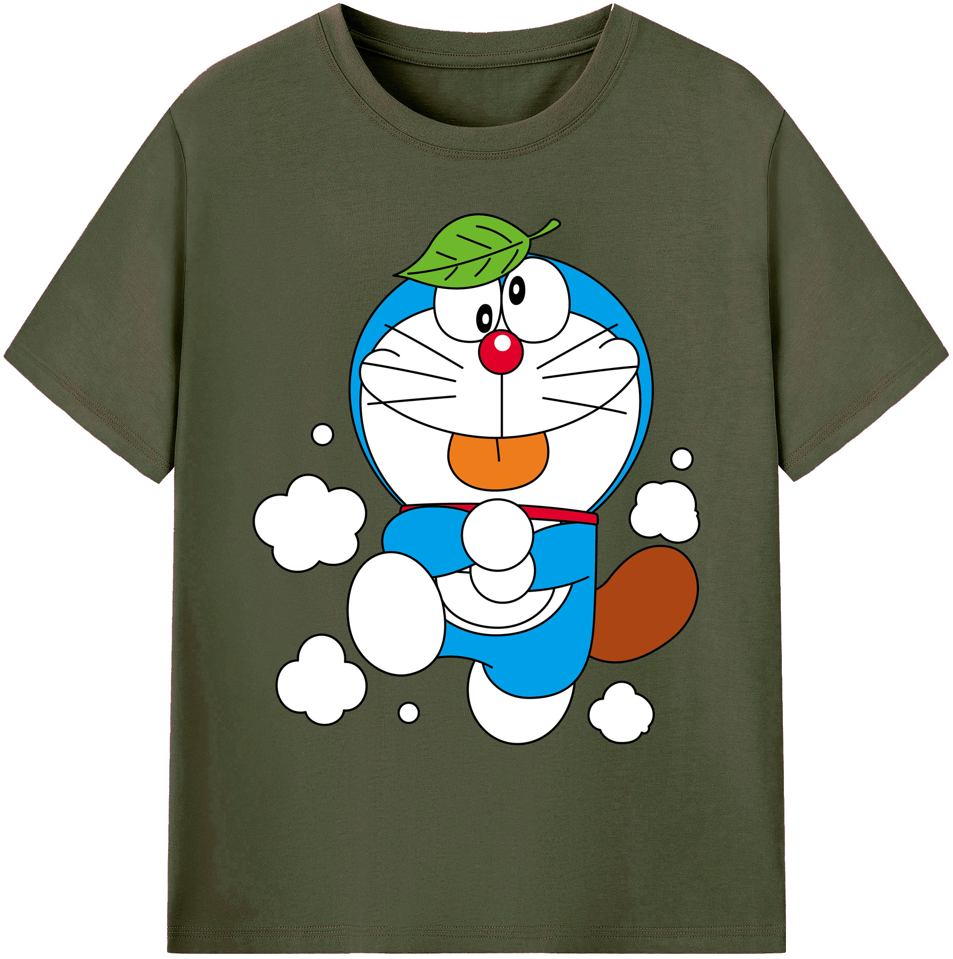 （画像用） ドラえもん Doraemon 綿100％ メンズ半袖Tシャツ｜肌触りやわらか＆通気性